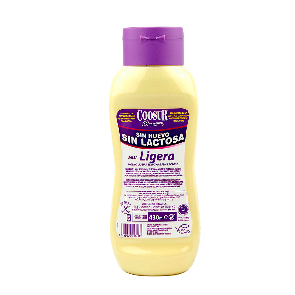 Salsa Ligera sin Huevo y sin Lactosa