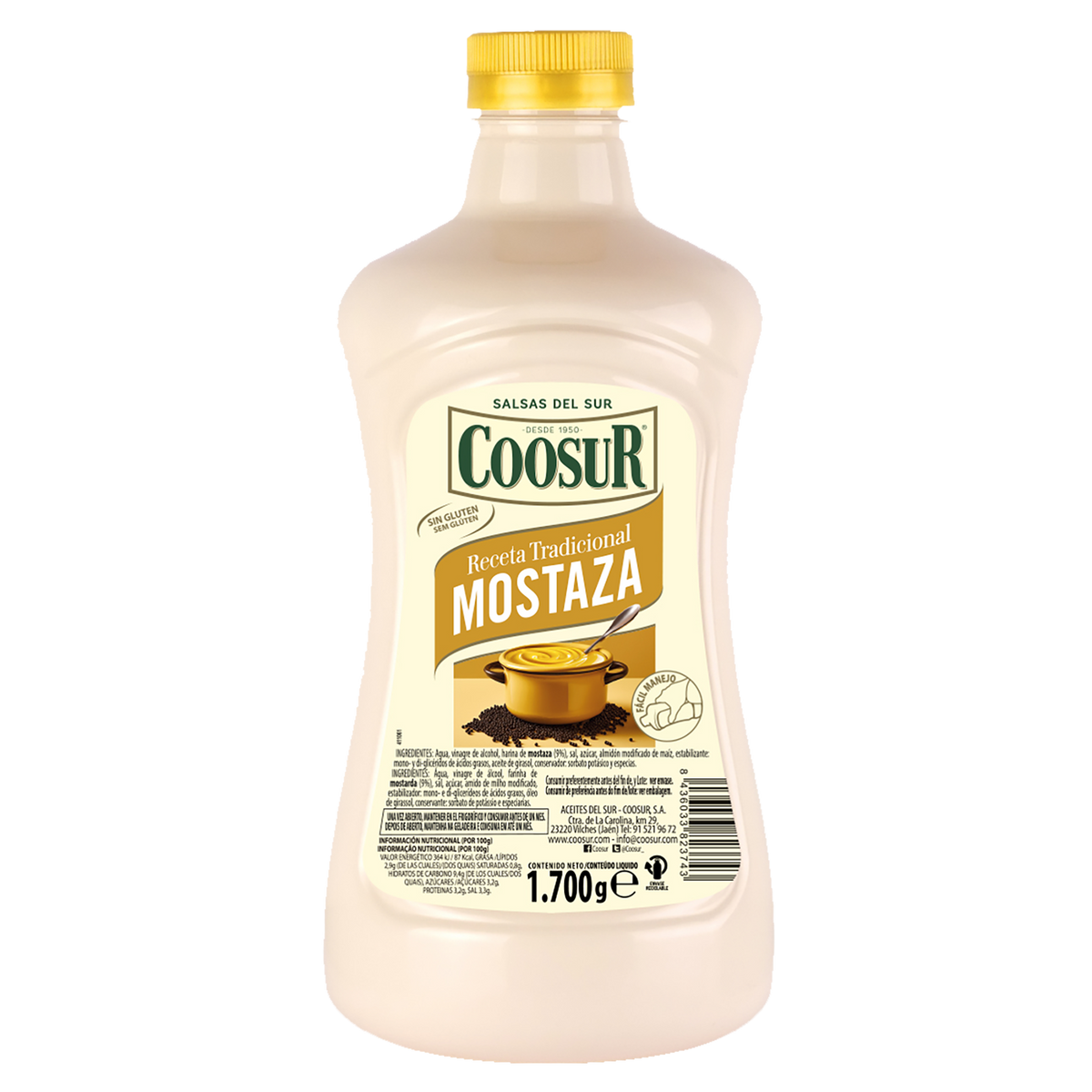 Mostaza 1700 gramos Coosur