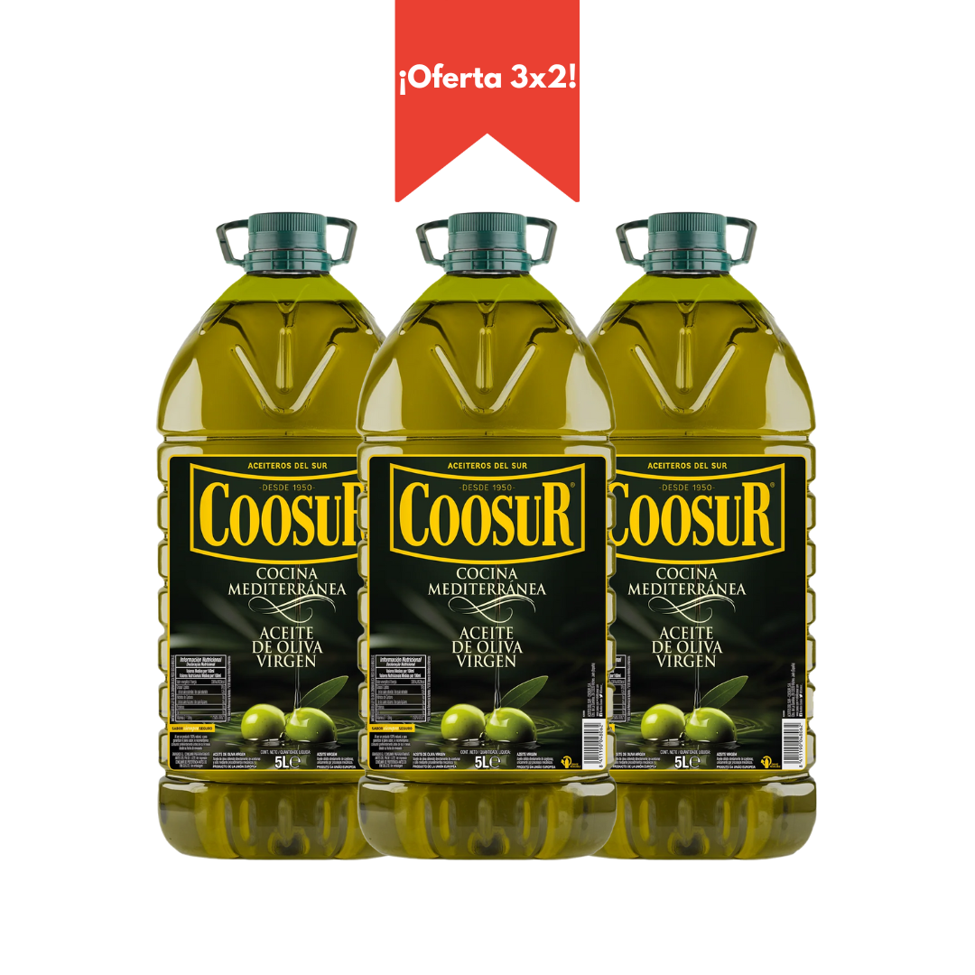 3x2 Aceite de oliva virgen Cocina Mediterránea 5L