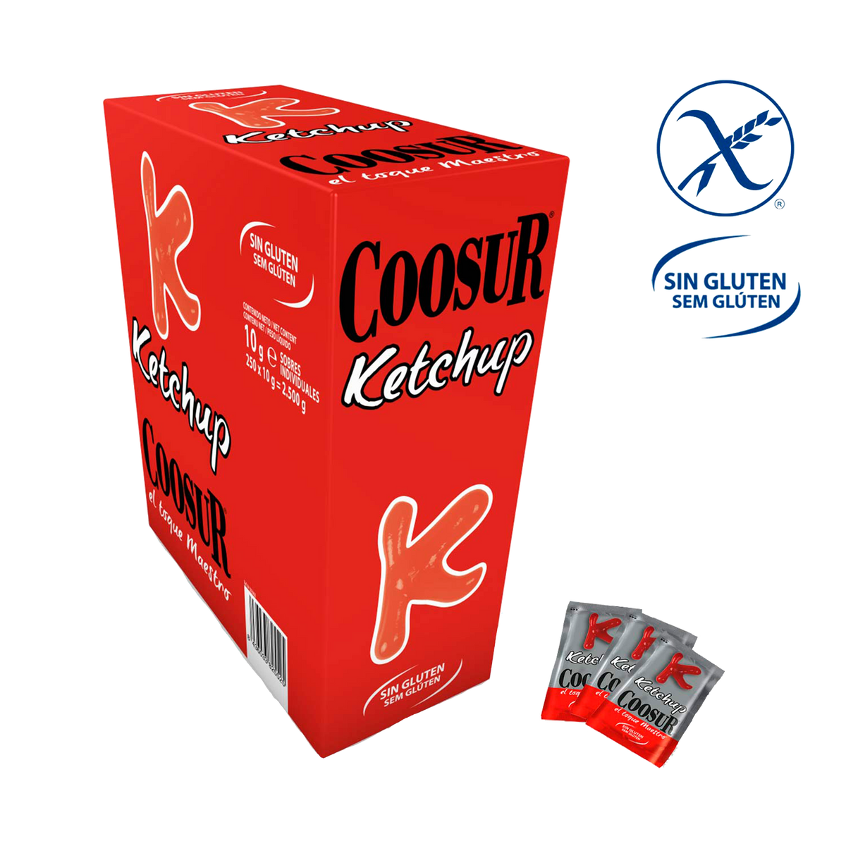 Caja de 250 Monodosis de Kétchup 10 gramos