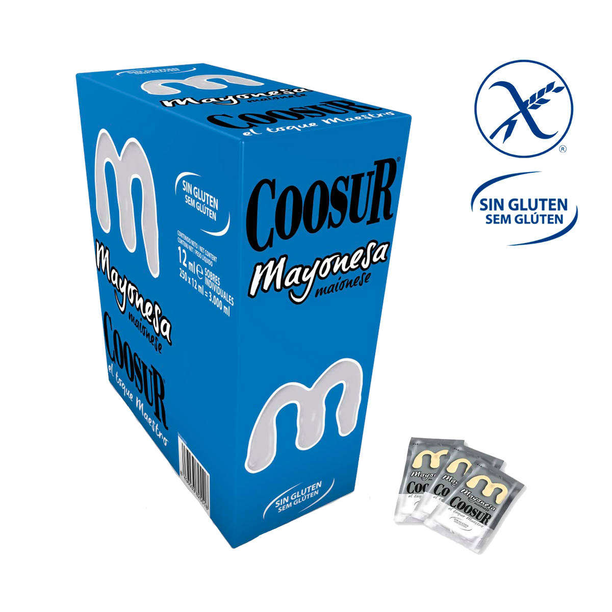 Caja de 250 Monodosis de Mayonesa 12 ml